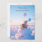 Invitation d'anniversaire Ciel Pastel Mignon (Dos)