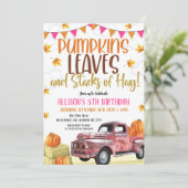 Invitation d'anniversaire citrouille (Debout devant)