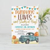 Invitation d'anniversaire citrouille (Debout devant)