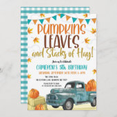 Invitation d'anniversaire citrouille (Devant / Derrière)