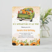 Invitation d'anniversaire citrouille (Debout devant)
