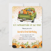 Invitation d'anniversaire citrouille (Devant)