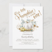 Invitation d'anniversaire citrouille automne autom (Devant)