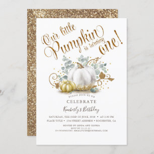 Invitation d'anniversaire citrouille automne autom