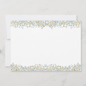 Invitation d'anniversaire citrouille Bleu et or (Dos)