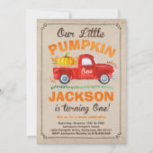 Invitation d'anniversaire Citrouille Citrouille Tr (Devant)