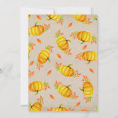 Invitation d'anniversaire Citrouille Citrouille Tr (Dos)