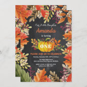 Invitation d'anniversaire Citrouille Fall (Devant / Derrière)