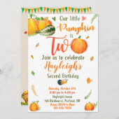 Invitation d'anniversaire citrouille Invitation d' (Devant / Derrière)