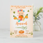 Invitation d'anniversaire citrouille Invitation d' (Debout devant)