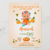 Invitation d'anniversaire citrouille Invitation d' (Devant / Derrière)