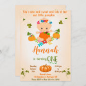 Invitation d'anniversaire citrouille Invitation d' (Devant / Derrière)