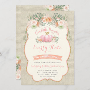 Invitation d'anniversaire Citrouille Parti Citroui