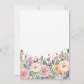 Invitation d'anniversaire citrouille rose Floral (Dos)