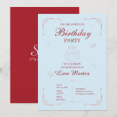 Invitation d'anniversaire classique (Devant / Derrière)