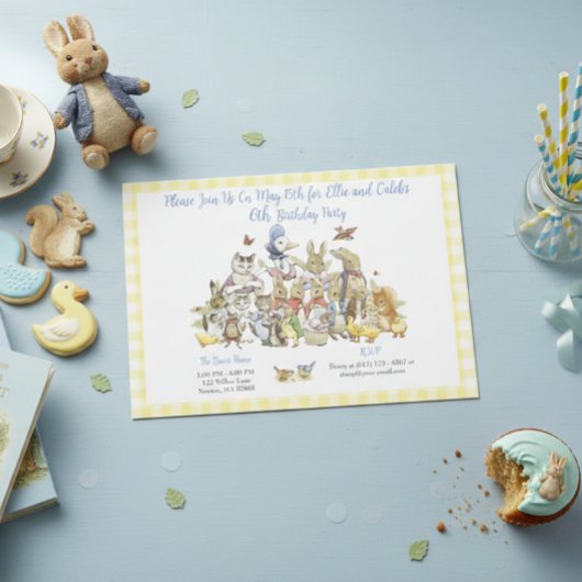 Invitation d'anniversaire classique de Pierre le L