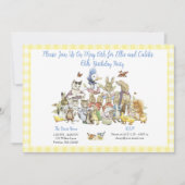 Invitation d'anniversaire classique de Pierre le L (Devant)