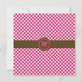Invitation d'anniversaire classique Polka Dot (ros (Dos)