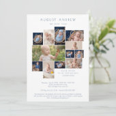 Invitation d'anniversaire classique pour bébé avec (Debout devant)