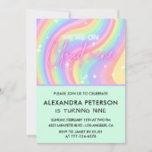 Invitation d'anniversaire Cloud 9 Pastel Rainbow S (Devant)
