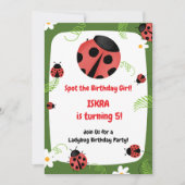 Invitation d'anniversaire coccinelle fille modifia (Devant)
