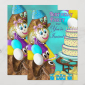 INVITATION D'ANNIVERSAIRE - COLLECTION FAMILIALE D (Devant / Derrière)