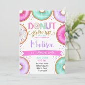 Invitation d'anniversaire colorée à la croissance  (Debout devant)