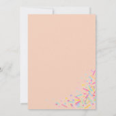 Invitation d'anniversaire Colorée avec Paillettes (Dos)