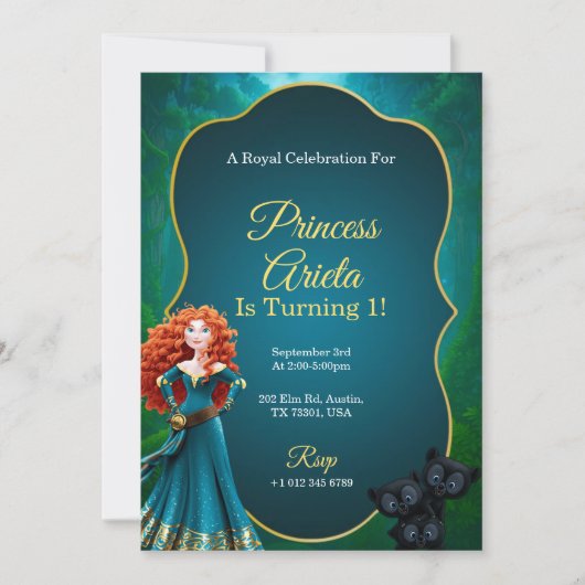 invitation d'anniversaire colorée avec une ambianc (Devant)