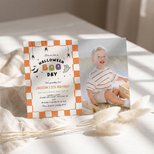 Invitation d'anniversaire colorée Halloween Boo-da