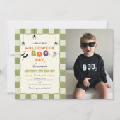 Invitation d'anniversaire colorée Halloween Boo-da (Devant)