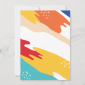 Invitation d'anniversaire colorée pour enfants (Dos)