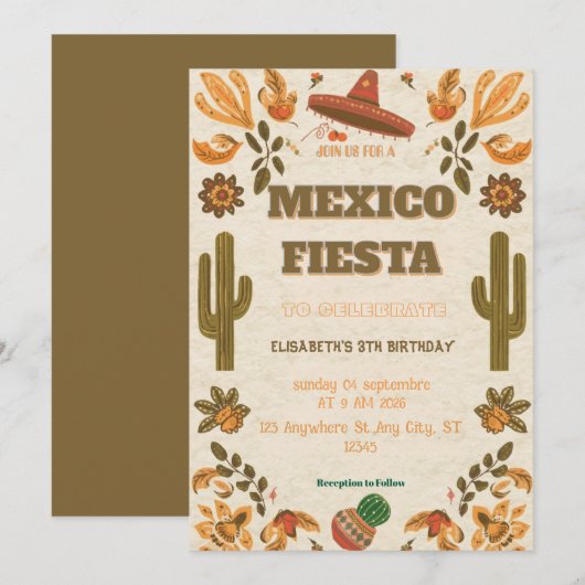 Invitation d'anniversaire colorée pour une fête me (Devant / Derrière)