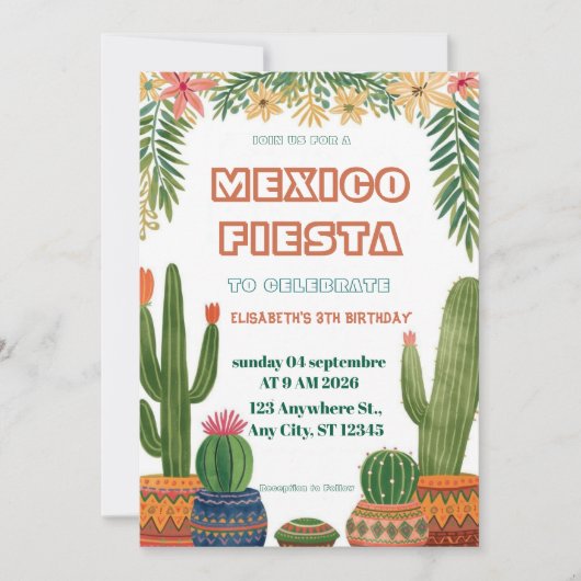 Invitation d'anniversaire colorée pour une fête me (Devant)