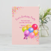 Invitation d'anniversaire Colorful Sprinkles (Debout devant)