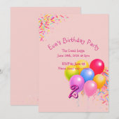 Invitation d'anniversaire Colorful Sprinkles (Devant / Derrière)