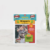 Invitation d'anniversaire Comic Superhero avec pho (Devant)