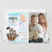 Invitation d'anniversaire commune pour frères et s (Devant)