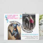 Invitation d'anniversaire commune pour un Grand Da (Debout devant)