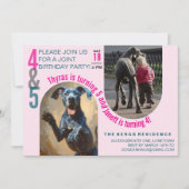 Invitation d'anniversaire commune pour un Grand Da (Devant)