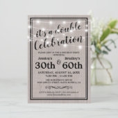 Invitation d'anniversaire commune rustique (Debout devant)