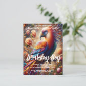 Invitation d'anniversaire Condor vibrant perché su (Debout devant)