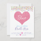 Invitation d'anniversaire Confetti (Devant)