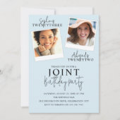 Invitation d'anniversaire conjoint | 2 photos (Devant)