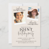 Invitation d'anniversaire conjoint | 2 photos (Devant)