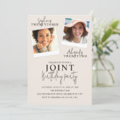 Invitation d'anniversaire conjoint | 2 photos (Debout devant)