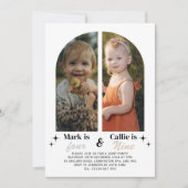 Invitation d'anniversaire conjointe avec deux phot (Devant)