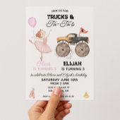 Invitation d'anniversaire conjointe Ballerine et c