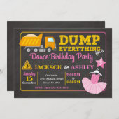 Invitation d'anniversaire conjointe de Constructio (Devant / Derrière)