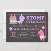 Invitation d'anniversaire conjointe de Dinosaur po (Devant)